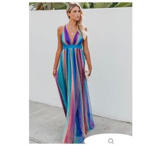 Rainbow Wedding Guest Dress